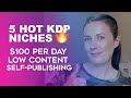 5 KDP Hot Niches That Make $100 Per Day! Amazon KDP Self-Publishing Niche Research Low Content Books