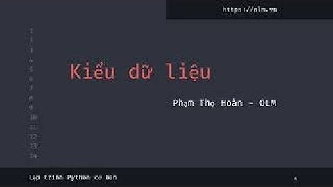 Kiểu dữ liệu trong Python
