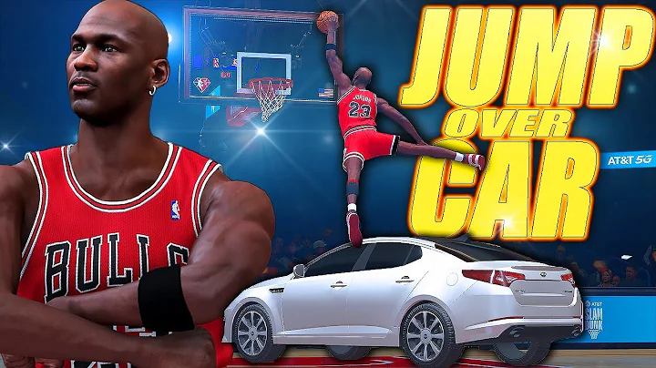 Michael Jordan JUMPS OVER A CAR In NBA 2K22!! DUNK...