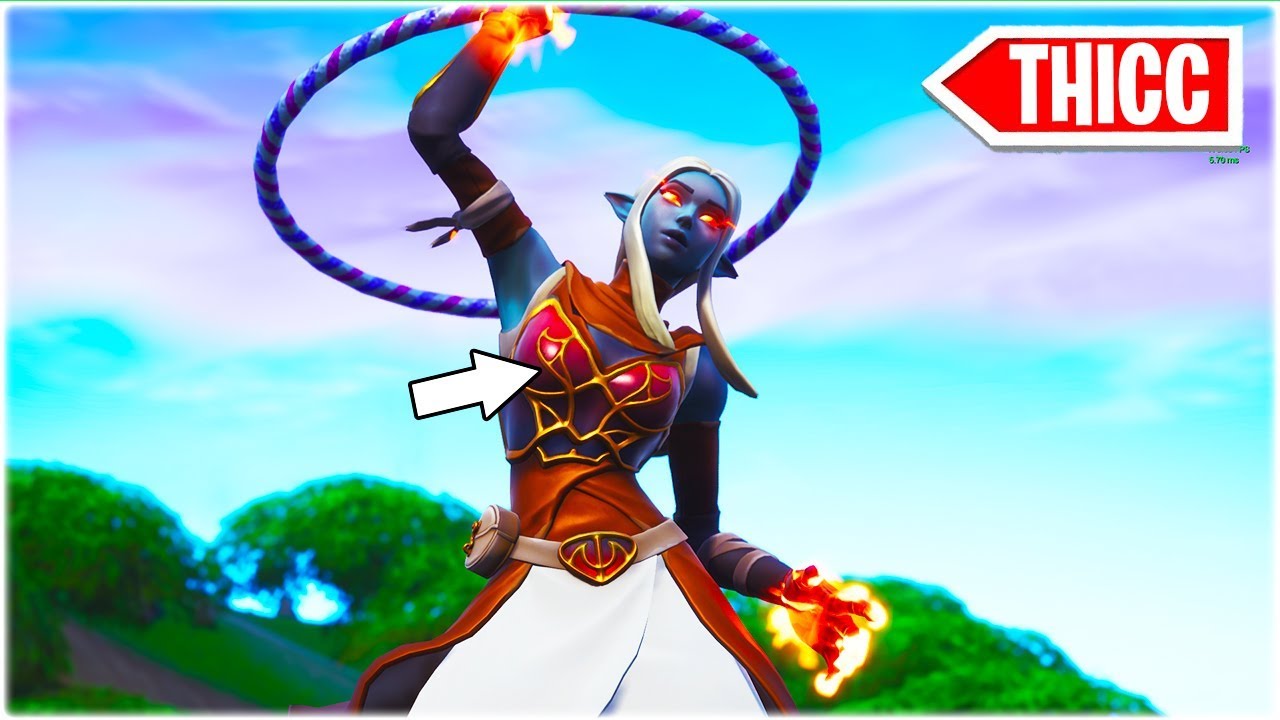 FORTNITE THICC "EMBER" SKIN SHOWED WITH HOT DANCE EMOTES ...