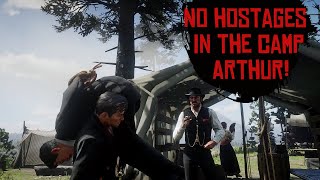 The Gang's Reaction to Arthur Bringing a Hogtied Person to the Camp | RDR2