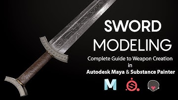 How to Model A Sword in Autodesk Maya & Substance Painter (Complete Workflow) | Maya Weapon Modeling