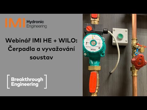 Webinář IMI + WILO: Čerpadla a vyvažování soustav