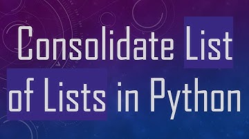 Consolidate List of Lists in Python