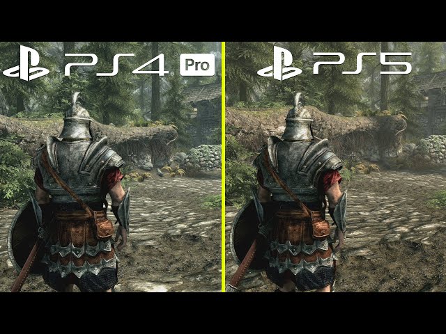 The Elder Scrolls Skyrim 10th Anniversary Edition PS5 vs PS4 Pro Special  Edition Graphics Comparison 