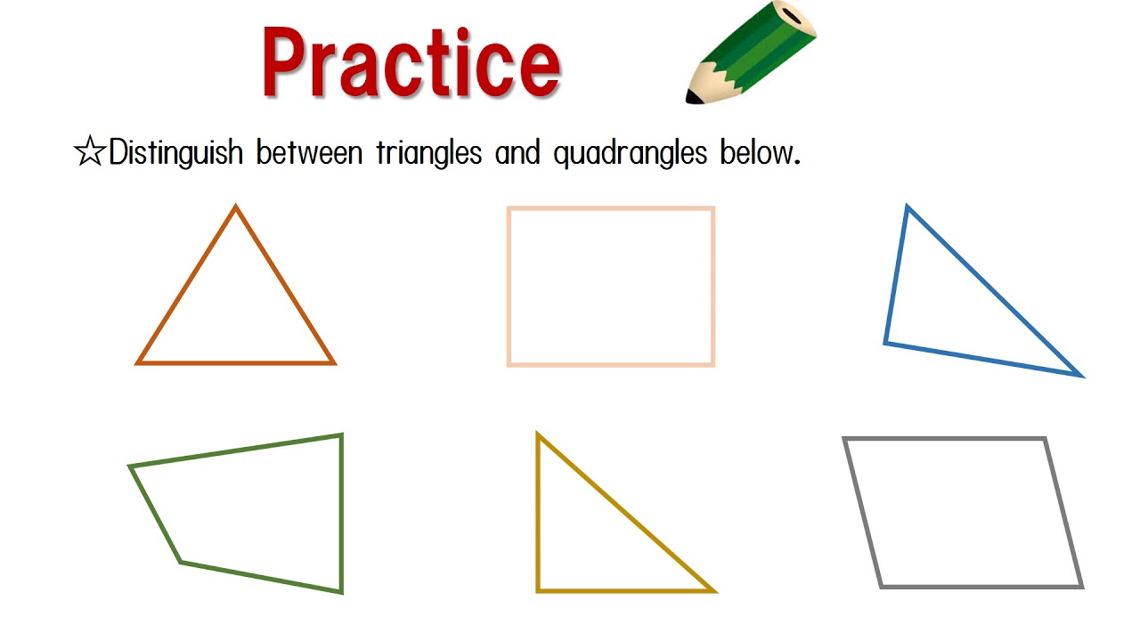 小2 三角形と四角形を見分けよう 英語版 Youtube