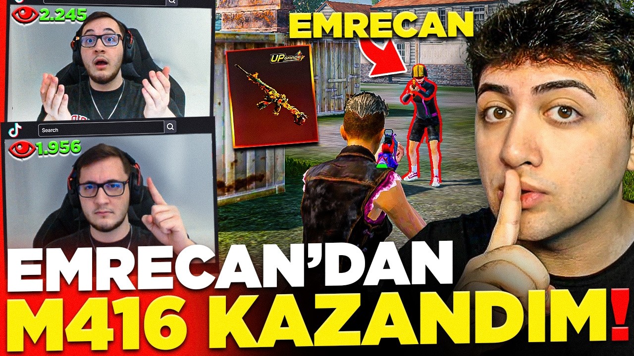 FAKE HESAPLA YAYINDA EMRECAN'I GHOSTLAYIP M416 KAZANDIM! | PUBG Mobile