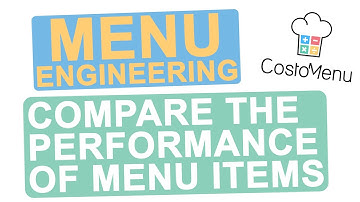 06 𝐂𝐨𝐬𝐭𝐨𝐌𝐞𝐧𝐮 - Menu Engineering: Compare the performance of your menu items