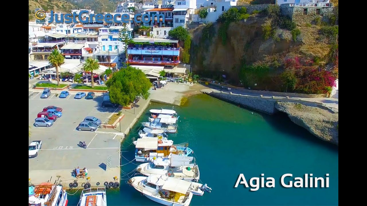 Aerial video Agia Galini Crete - JustGreece.com - YouTube