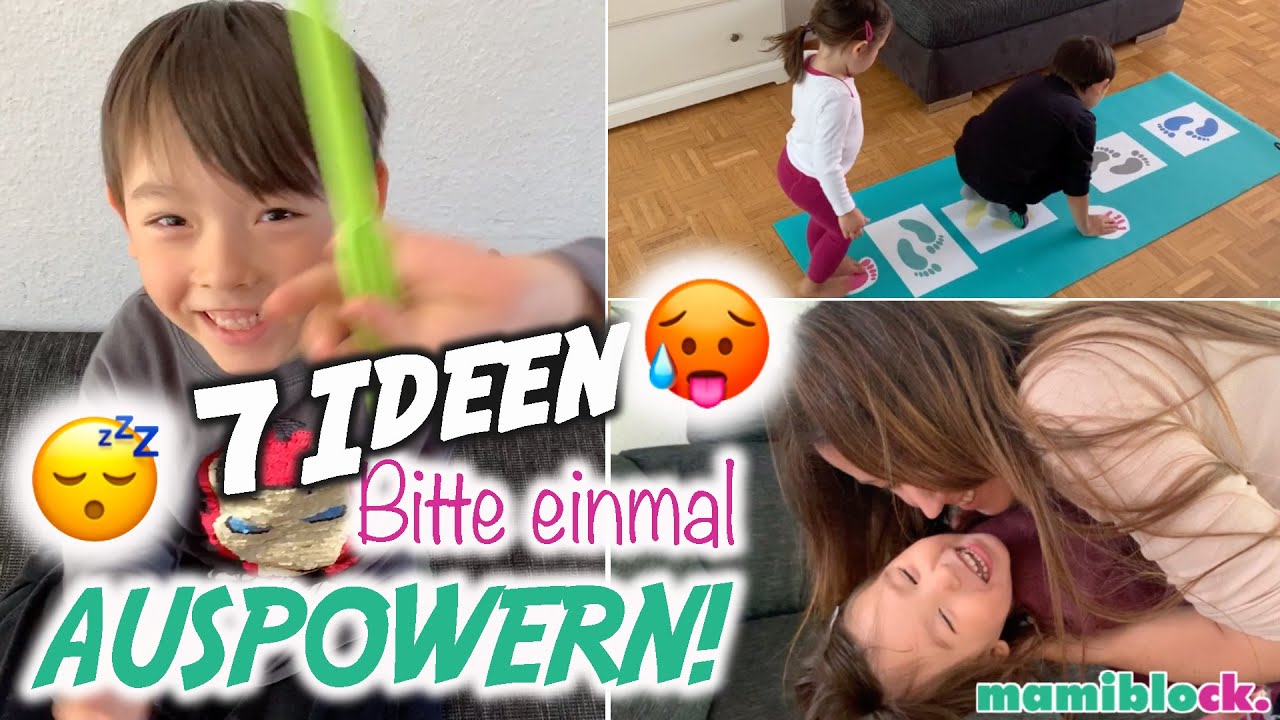 Update 7 Ideen zum AUSPOWERN zu Hause 🥵| Bewegung | Spiele für Kinder | mamiblock