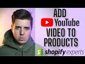 How To EMBED YouTube Video on the Shopify Product Page - 2022 FREE TUTORIAL
