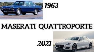 EVOLUTION OF THE MASERATI QUATTROPORTE 1963-2021 INTERIOR&EXTERIOR