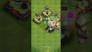 X-Bows Vs Mountain Golem #Clashofclans #Shorts