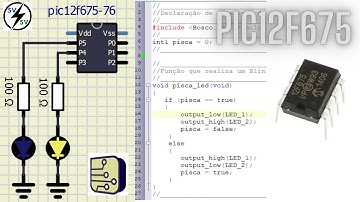 Simulação de Pisca LEDs c/ SimulIDE PIC12F675 e CCS PIC C