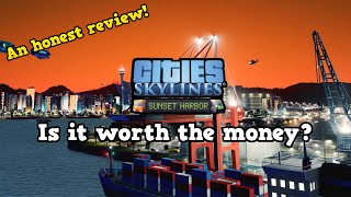 The NEW 'Sunset Harbor' DLC! - Is it worth the money?! | An honest review! | Cities: Skylines