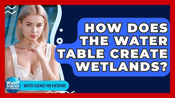 How Does The Water Table Create Wetlands? - Water Science For Everyone