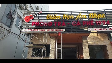 Thiết kế, thi công, phòng trà ca nhạc, quán cà phê, clip 1