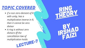 RING THEORY (Lecture-7)