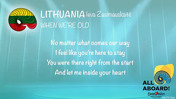 Ieva Zasimauskaité - When We're Old (Lithuania) [Karaoke Version]