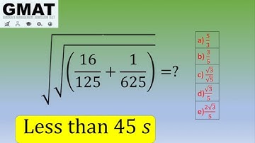 Prep for the GMAT: solve this double square root in less than 45 s