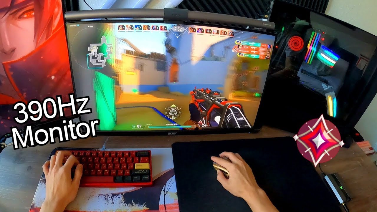 Playing with a 390hz monitor as an Immortal Jett player in Valorant