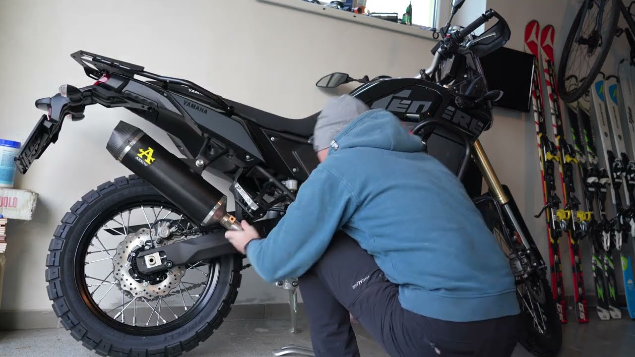 Arrow exhaust for Yamaha Tenere 700 - YouTube