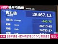 【速報】日経平均株価 一時500円超下落 ウクライナ情勢の緊張高まる(2022年2月22日) - ANNnewsCH