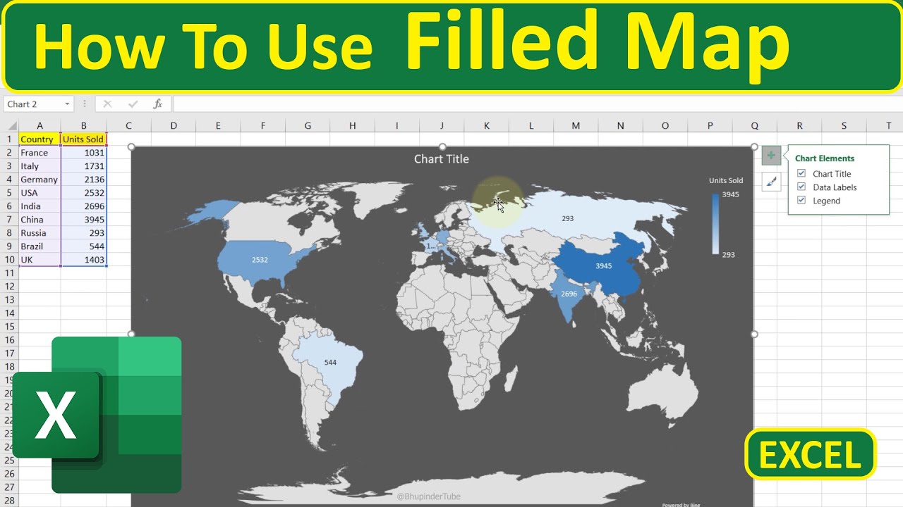 How To Use Filled Map In Excel YouTube How To Use Filled Map In Excel YouTube
