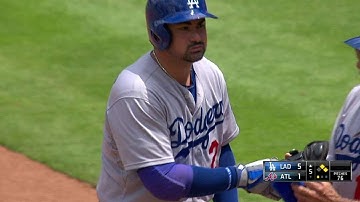 LAD@ATL: Adrian records his second RBI hit of game
