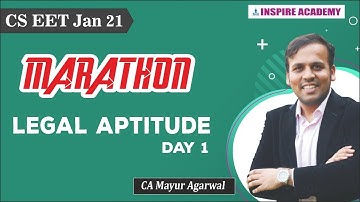 CSEET| Legal Aptitude Marathon | Part 1| CA Mayur Agarwal