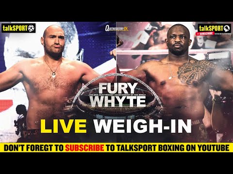 WATCH LIVE: Tyson Fury v Dillian Whyte weigh-in from Wembley