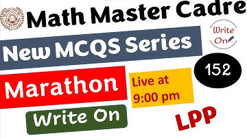 Math Master Cadre | LPP | Most Important MCQs | Ch-15 | New Classes #mastercadre
