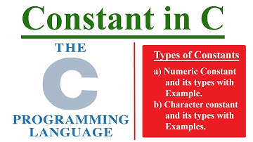 Constants in C| C programming| Full & Easy Explanation| Constant in C Programming| latest video