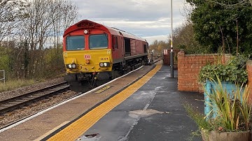 DB cargo 0L45 66074 11;43 12L & 158867 calling at platform 2 11;45 2L Lea Road 27/11/2025