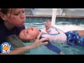 Newborn Baby, Cooper, swim lesson with Miss Christina