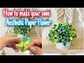 DIY Aesthetic Origami Paper Flower || cara membuat bunga kertas origami aesthetic sendiri
