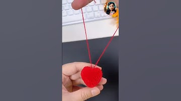 Create an Amazing Heart Shape from String with This Simple Trick#Shorts #Crafts #DIYHeart #diy