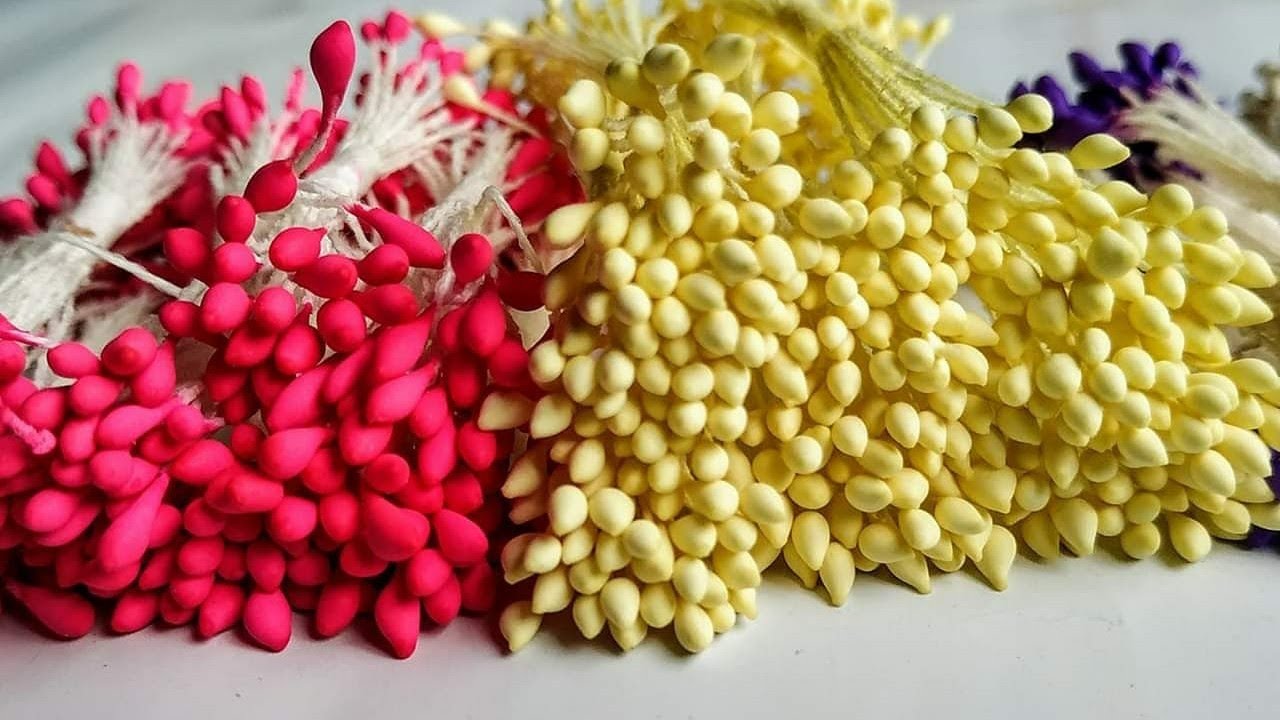 Flower Stamens Diy flower stamens Quick and easy way of making