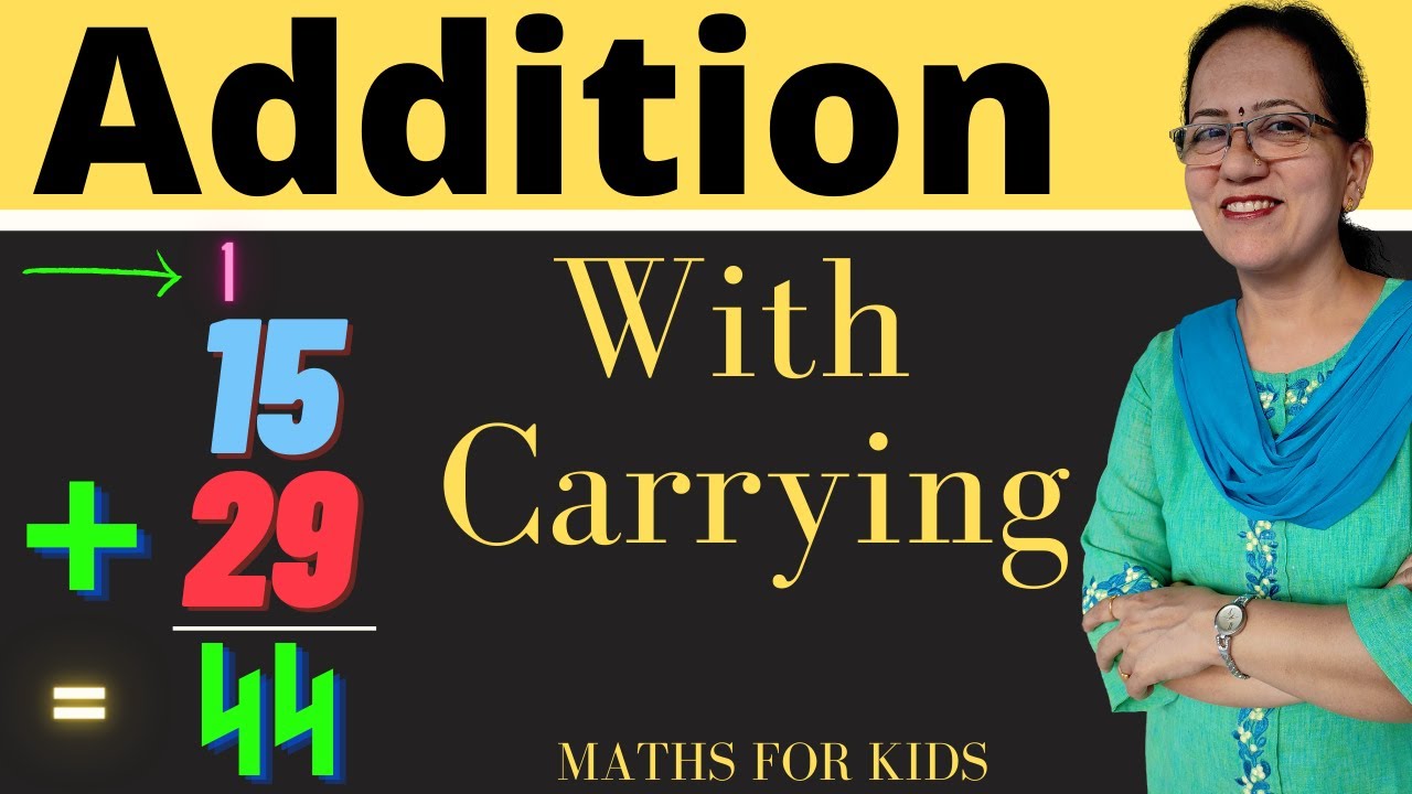 Addition With Carrying | Maths for Kids - #Addition of two Digit Number ...