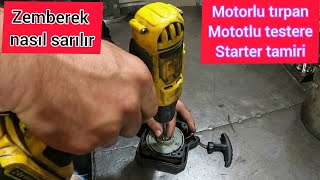 Tırpan Zemberek Nasıl sarılır / Motorlu Tırpan Starter Tamiri Resimi