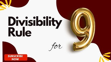 Divisibility Rule for 9 - Check if a number is divisible by 9. #snfmentor  #divisibilityrules
