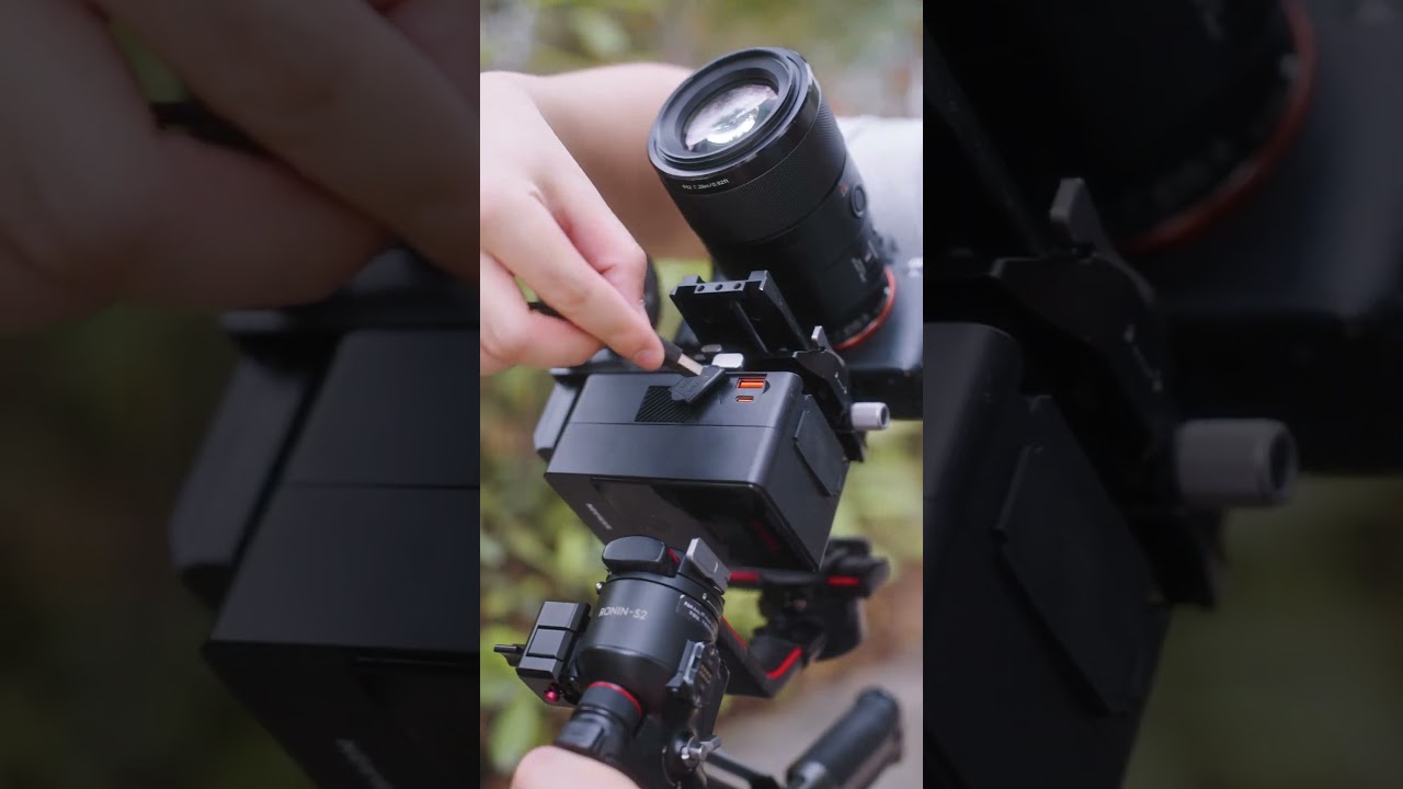 Add a v mount battery so you can focus on what you’re filming and not on how much battery is left!