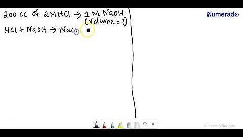 Calculate the volume of 1M NaOH required to neutralize 200 cc of 2M HCl. What mass of sodium chlori…