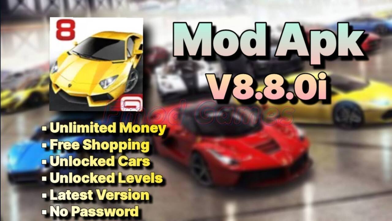 Asphalt 8 Mod Apk 8.8.0i | Unlimited Money | Unlocked Cars |