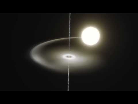 Artist’s animation of the pulsar PSR J1023+0038