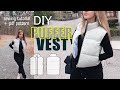 DIY Crop Puffer Vest / How to sew crop padded puffer vest / Sewing Tutorial and PDF Patterns