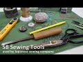 Pattern Weight, Presser Foot, Yarn, Scissors, Bobbin, etc...58 sewing tools!!