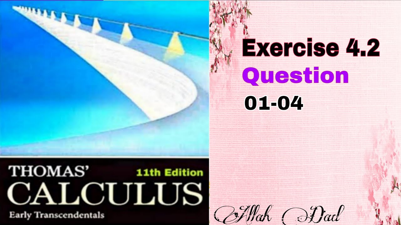 Thomas Calculus | Exercise 4.2 | Question 01-04 | Finding C in the Mean ...