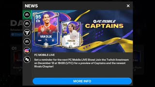 94 OVR VAN DIJK!! FREE GIFT PACKAGE & NEW CAPTAIN EVENT LEAKS FC MOBILE 24!