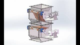 pnematic double flap valve